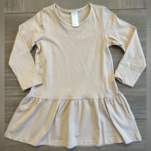 H&M Peach/Tan 3T Cotton Drop Waist Dress